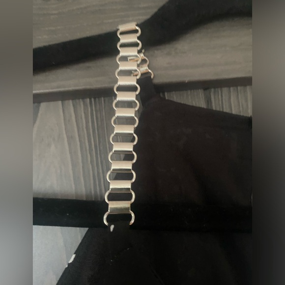 Black & White Kenneth Cole Marble print halter dress w/chain straps, NWT, sz M - Picture 4 of 8